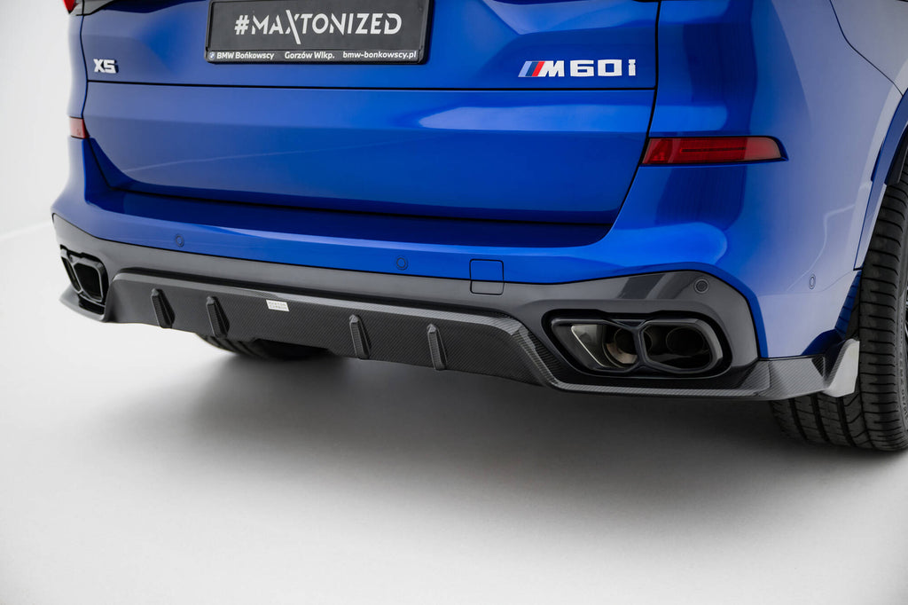 Maxton Design Prepreg Carbon Fiber Diffusor Heck Ansatz passend für BMW X5 M-Paket G05