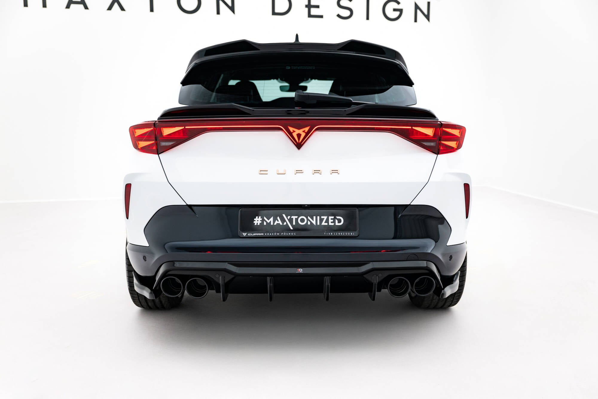 Maxton Design Diffusor Heck Ansatz + Endrohre passend für Cupra Formentor Mk1 Facelift