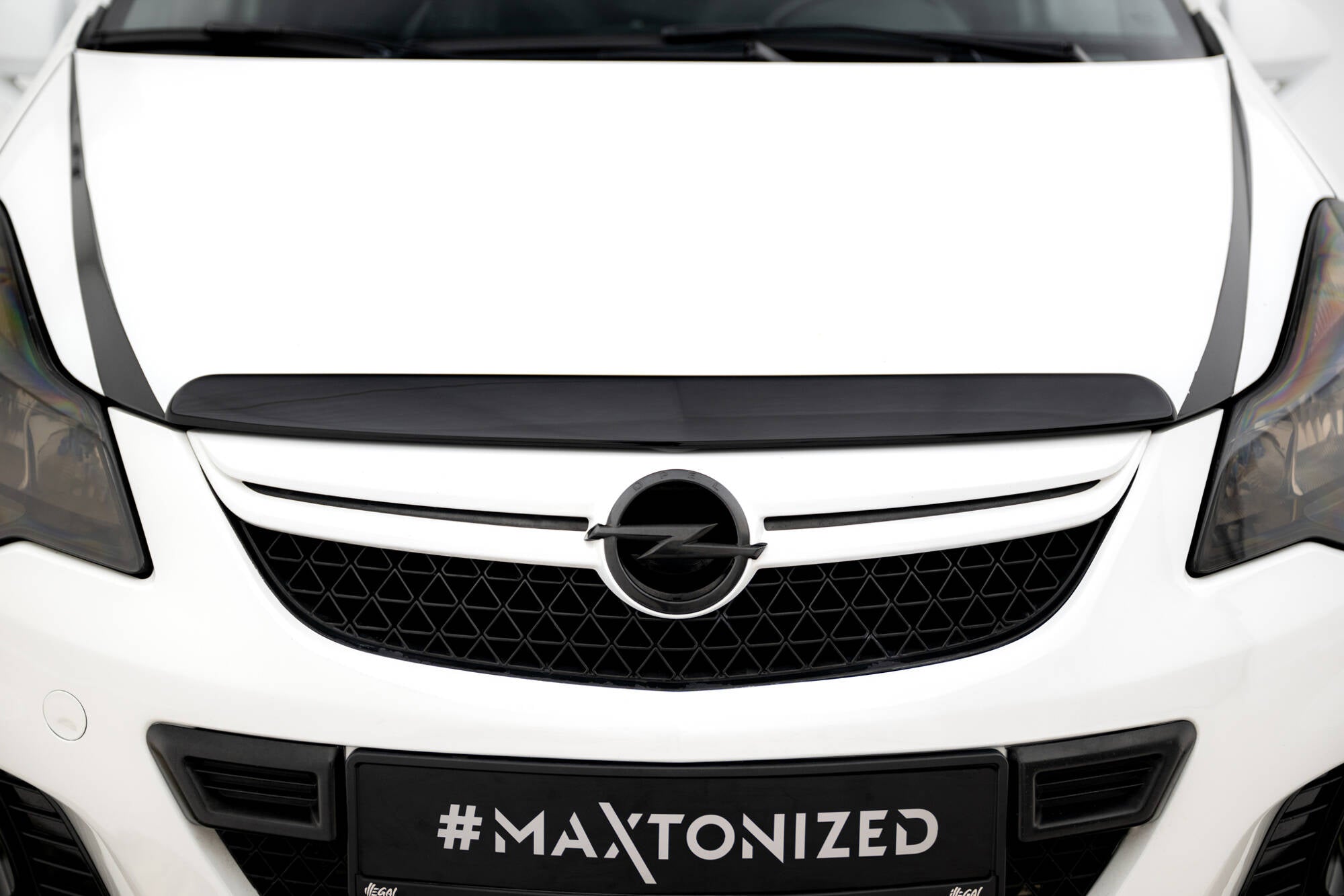 Maxton Design Maske Erweiterung Opel Corsa D OPC / VXR schwarz Hochglanz für Opel Corsa OPC D (Mk4)