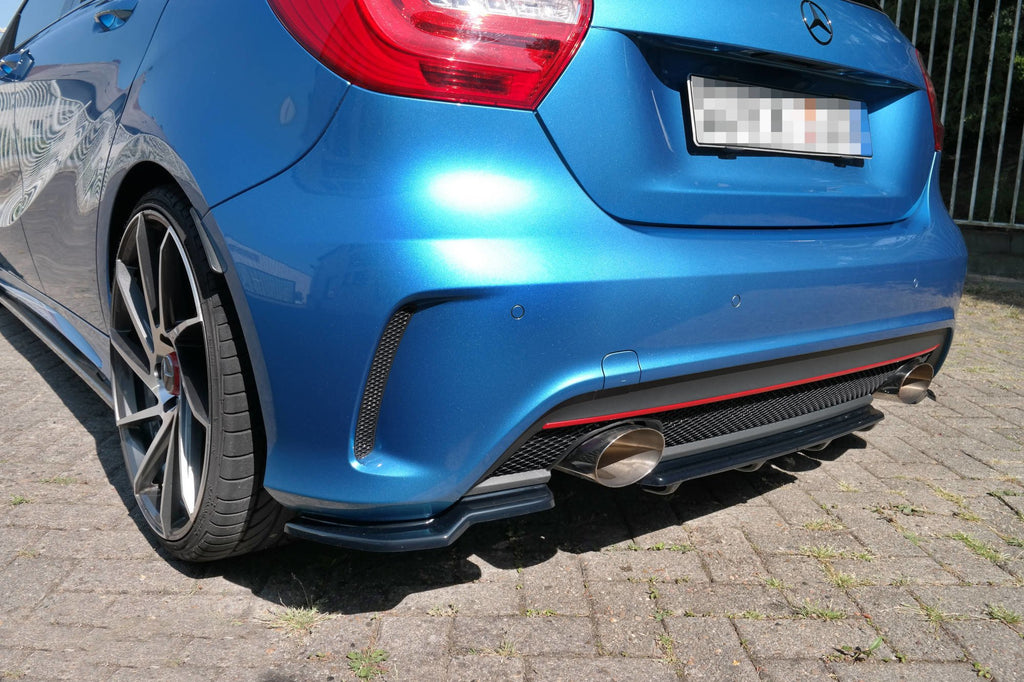 Maxton Design Heckansatz im DTM LOOK Mercedes W176 AMG-LINE vor Facelift schwarz Hochglanz für Mercedes-Benz A Klasse W176