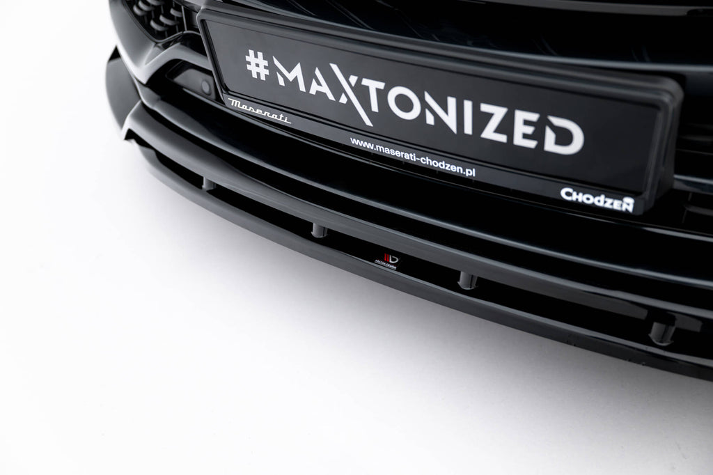 Maxton Design Street+ Spoilerlippe Front Ansatz passend für Maserati Levante GT Mk1 Facelift schwarz Hochglanz