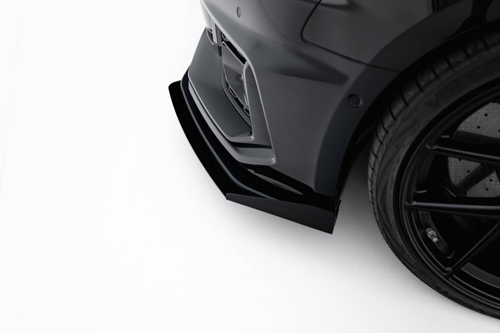 Maxton Design Street Pro Street+ Spoilerlippe Front Ansatz + Flaps passend für Audi RS5 Coupe / Sportback F5 schwarz Hochglanz