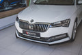 Maxton Design Street+ Spoilerlippe Front Ansatz V.1 passend für Skoda Superb Liftback / Combi Mk3 Facelift schwarz Hochglanz