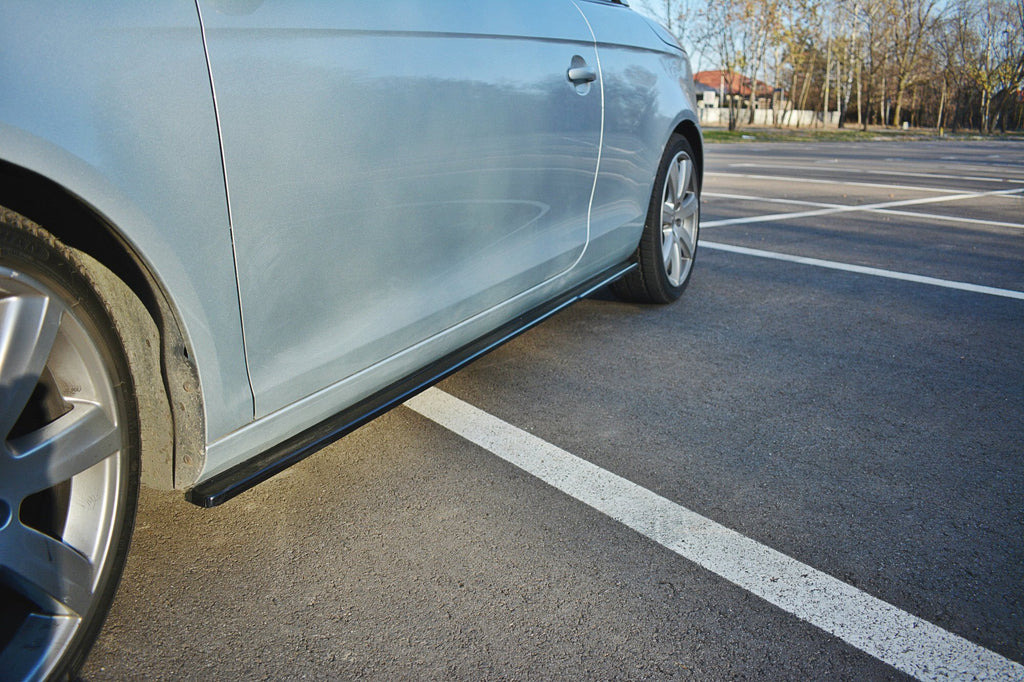 Maxton Design Street+ Seitenschweller Leisten passend für VW EOS schwarz Hochglanz