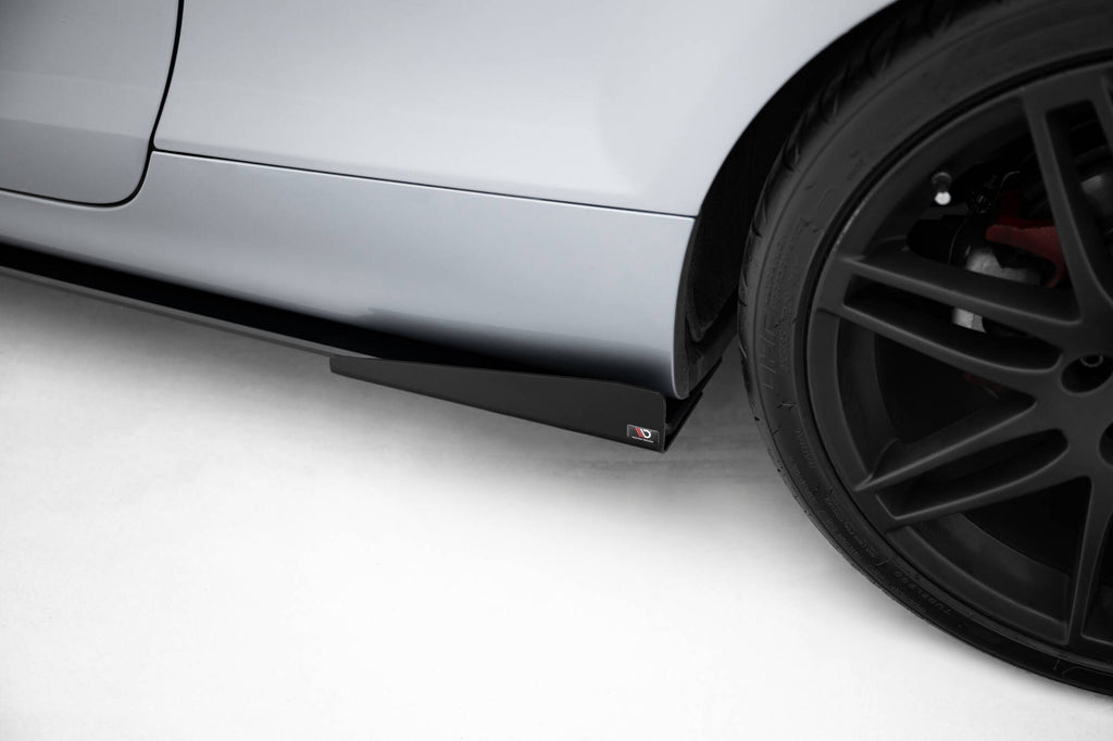 Maxton Design Street Pro Street+ Seitenschweller Leisten + Flaps passend für Audi TT S / TT S-Line 8J Facelift schwarz Hochglanz