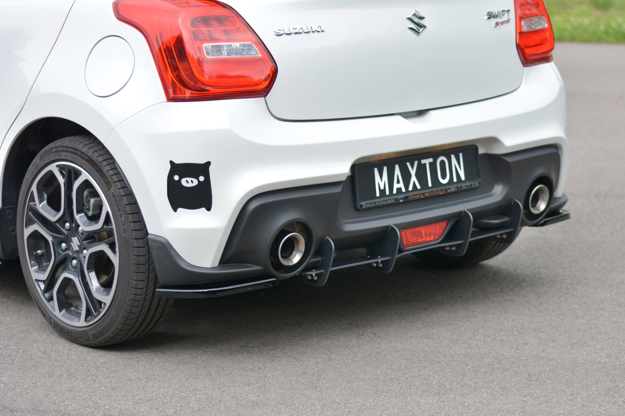 Maxton Design Diffusor Heck Ansatz passend für Heckschürze passend für SUZUKI SWIFT 6 SPORT