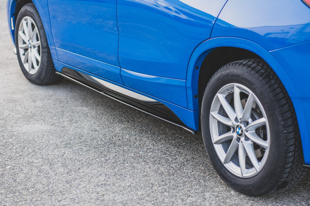 Maxton Design Street+ Seitenschweller Leisten passend für BMW X2 F39 M-Paket schwarz Hochglanz