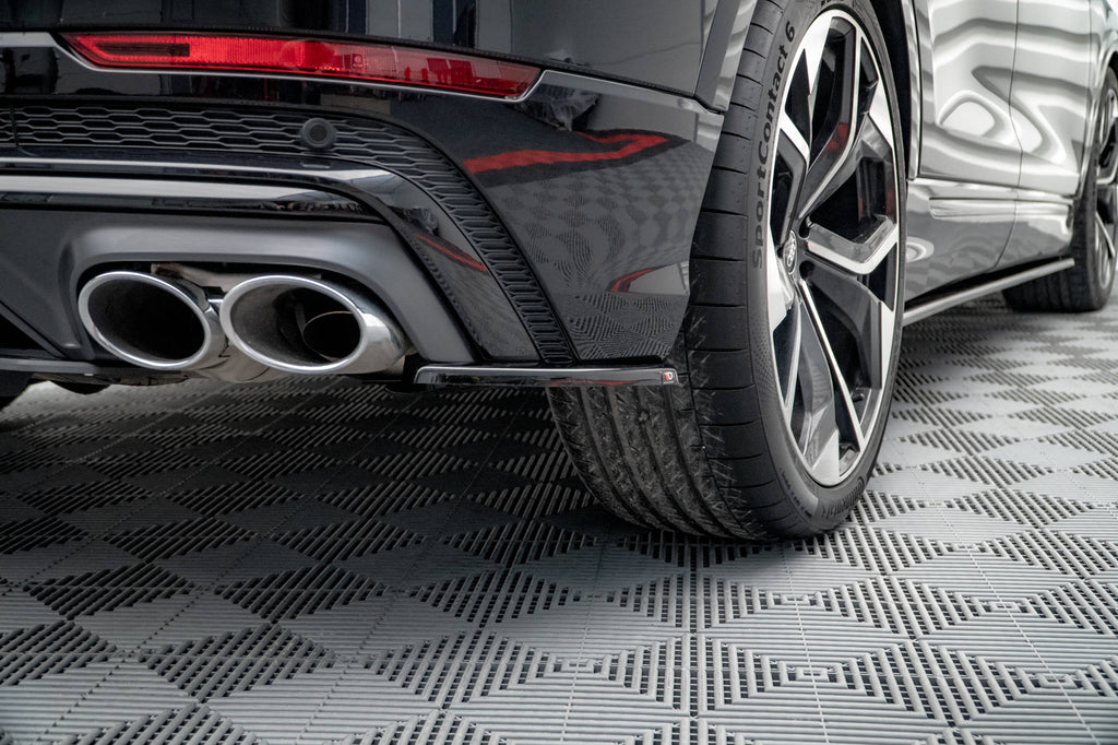 Maxton Design Heck Ansatz Flaps Diffusor passend für Audi SQ8 Mk1 schwarz Hochglanz