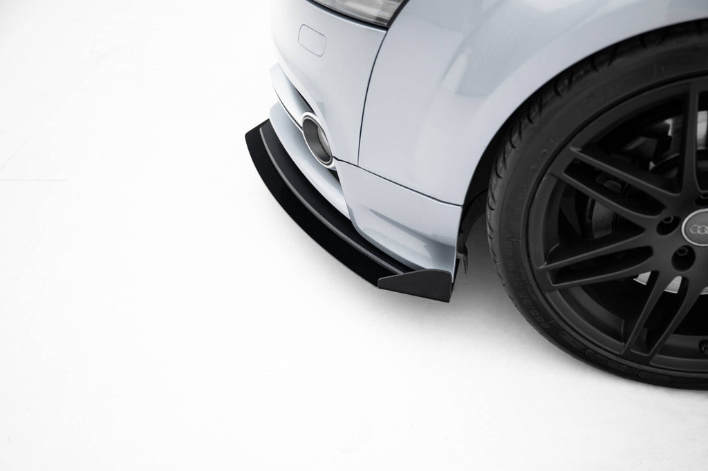 Maxton Design Front Stoßstange Flaps passend für Audi TT S / TT S-Line 8J Facelift schwarz Hochglanz