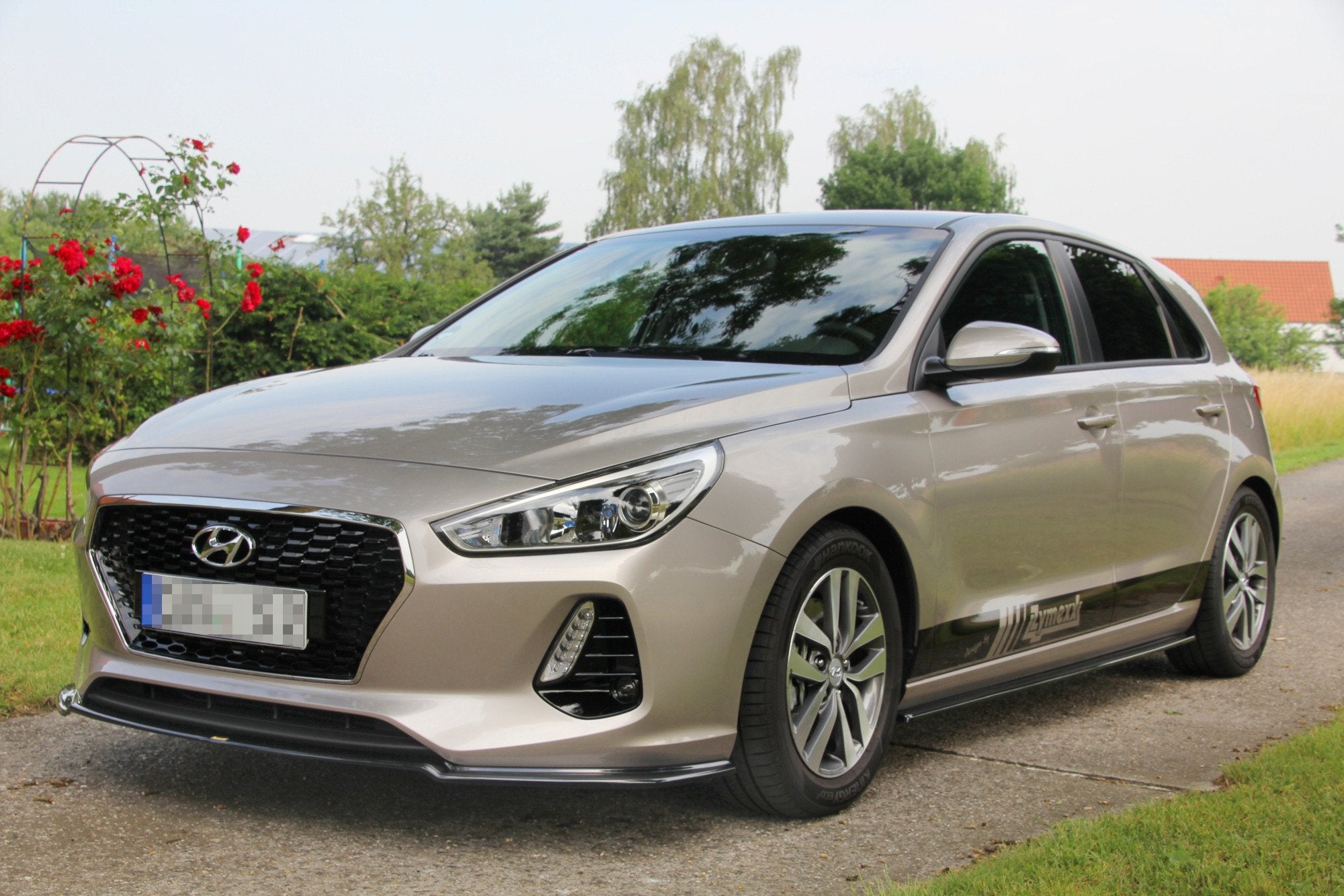 Maxton Design Street+ Seitenschweller Leisten passend für HYUNDAI I30 MK3 HATCHBACK schwarz Hochglanz