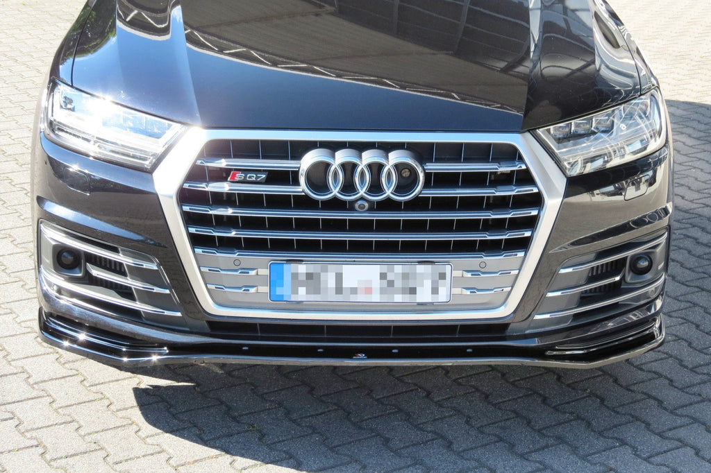 Maxton Design Street+ Spoilerlippe Front Ansatz passend für Audi SQ7 / Q7 S-Line Mk.2 schwarz Hochglanz