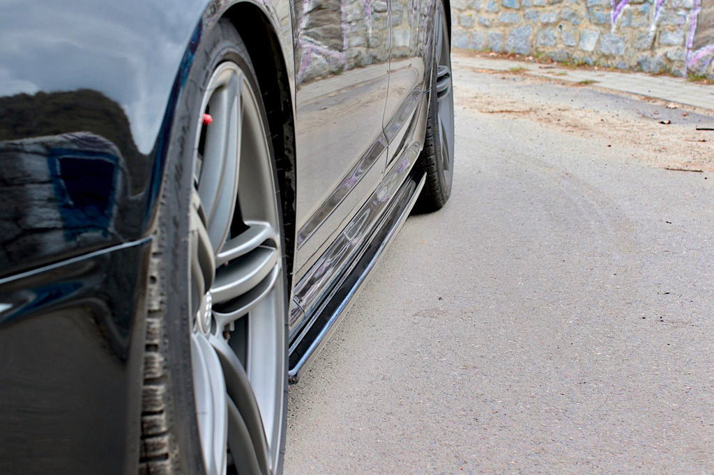Maxton Design Street+ Seitenschweller Leisten passend für Audi RS6 C6 schwarz Hochglanz