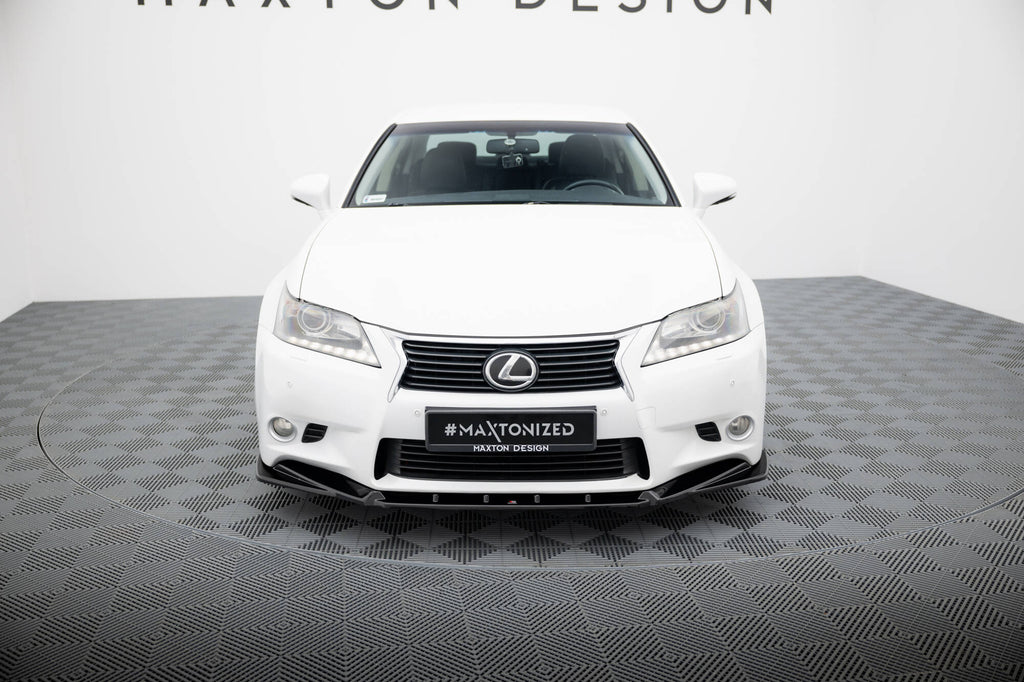 Maxton Design Street+ Spoilerlippe Front Ansatz passend für V.2 Lexus GS Mk4 (L10) schwarz Hochglanz