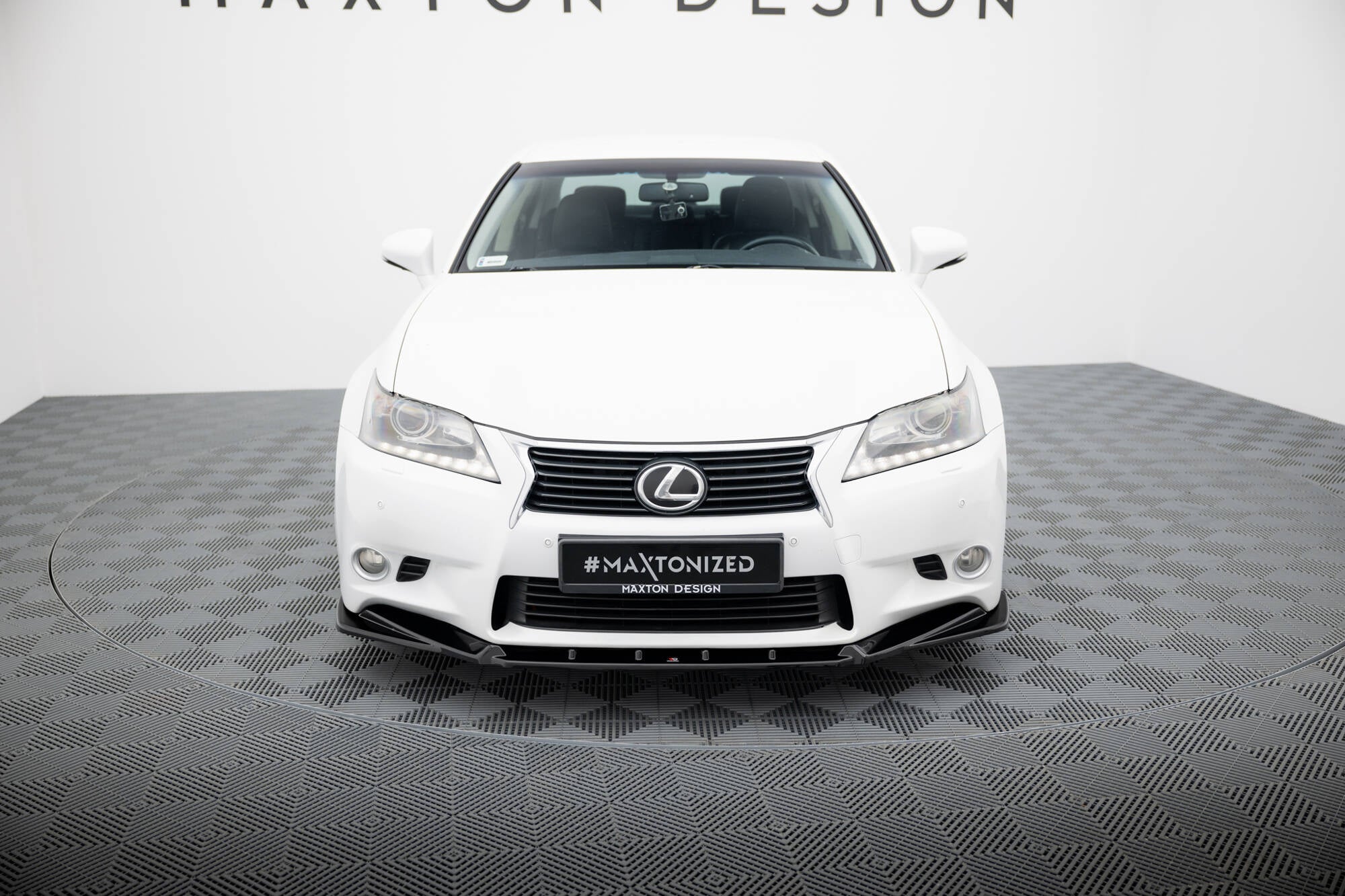 Maxton Design Street+ Spoilerlippe Front Ansatz passend für V.2 Lexus GS Mk4 (L10) schwarz Hochglanz