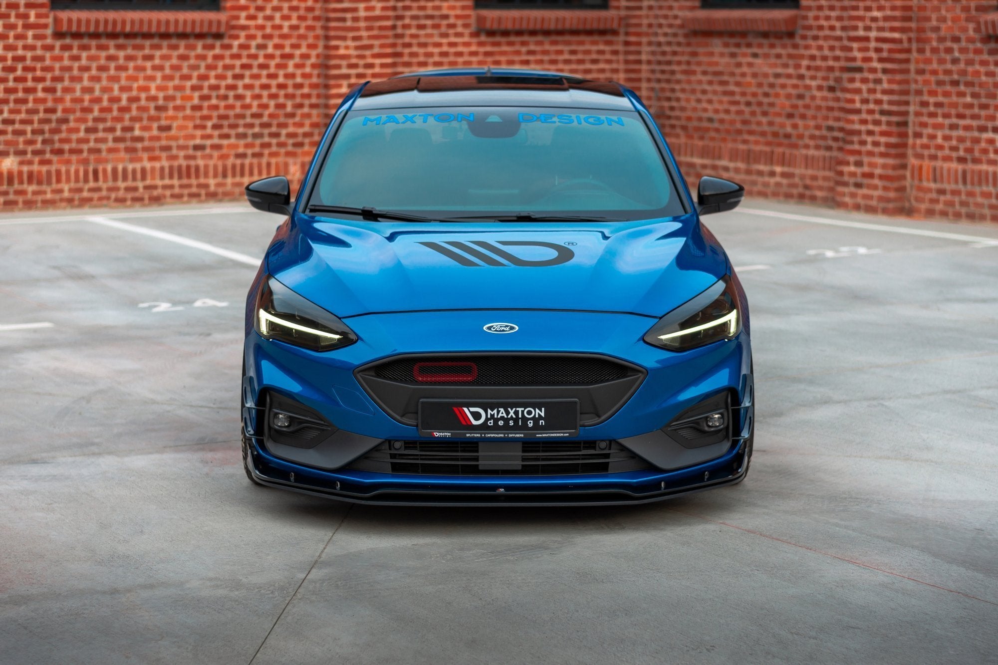 Maxton Design Street+ Spoilerlippe Front Ansatz passend für Set Ford Focus Mk4 St-line