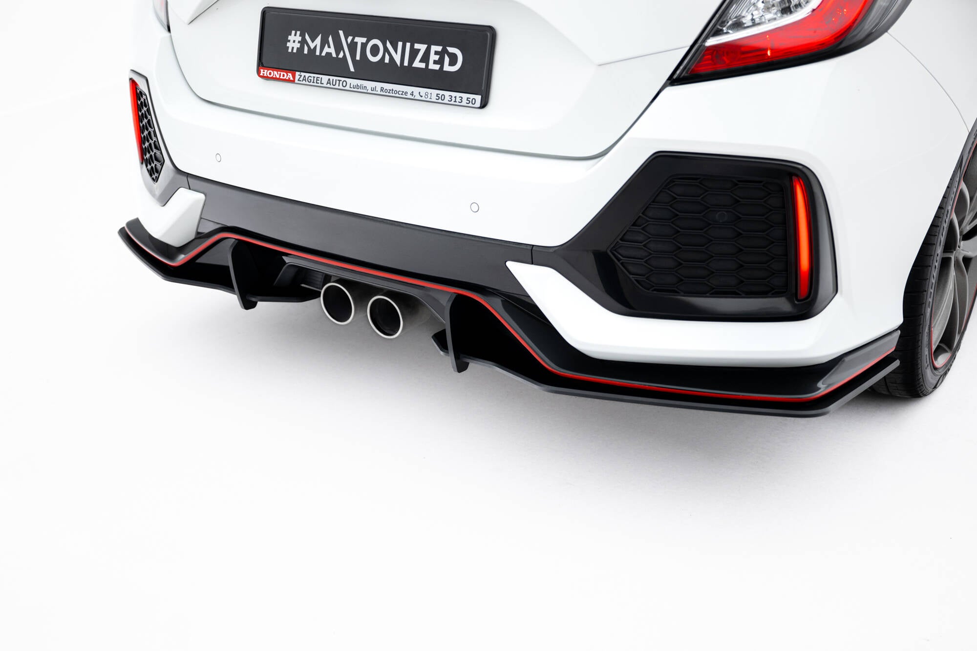 Maxton Design Street Pro Heck Ansatz Flaps Diffusor passend für Honda Civic Sport Mk 10