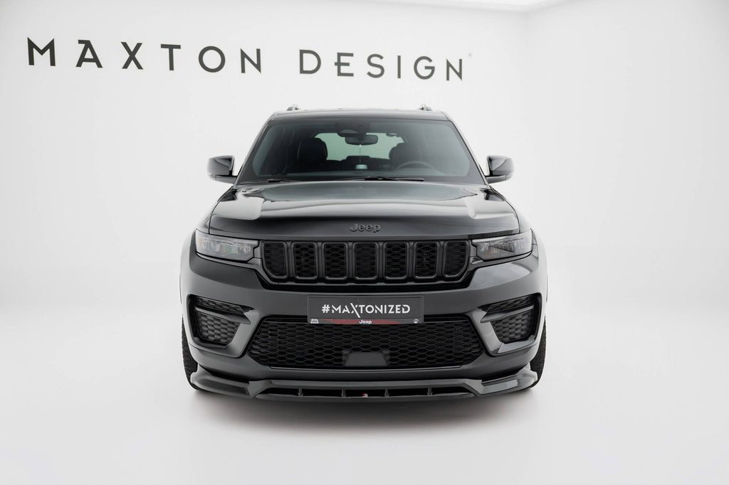 Maxton Design Street+ Spoilerlippe Front Ansatz passend für Jeep Grand Cherokee Trailhawk Mk5 schwarz Hochglanz