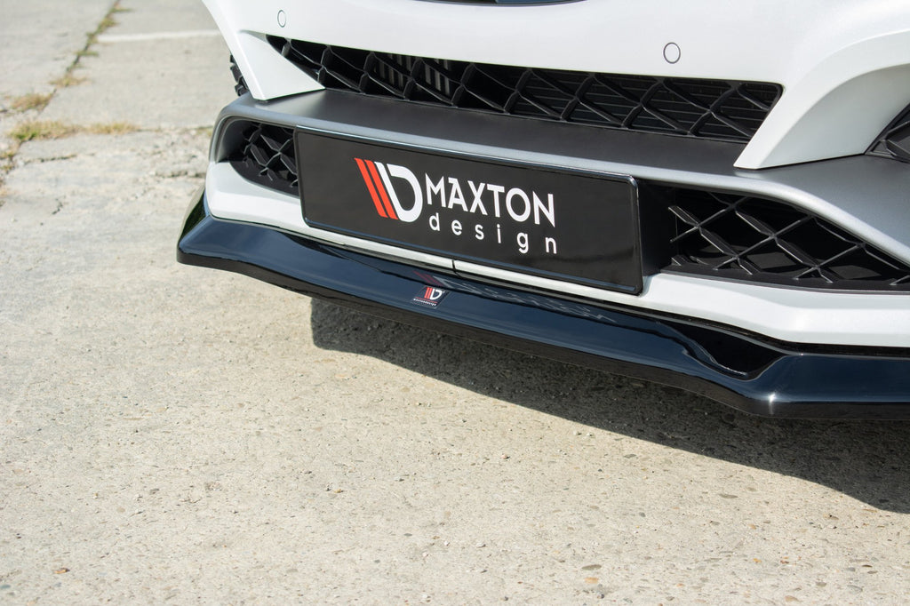 Maxton Design Street+ Spoilerlippe Front Ansatz V.2 passend für Renault Megane IV RS schwarz Hochglanz