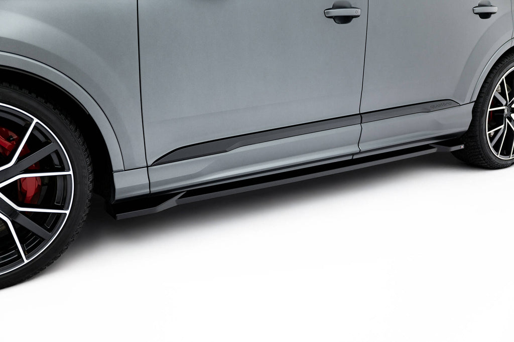 Maxton Design Street+ Seitenschweller Leisten passend für Audi SQ7 Mk2 Facelift 2 schwarz Hochglanz