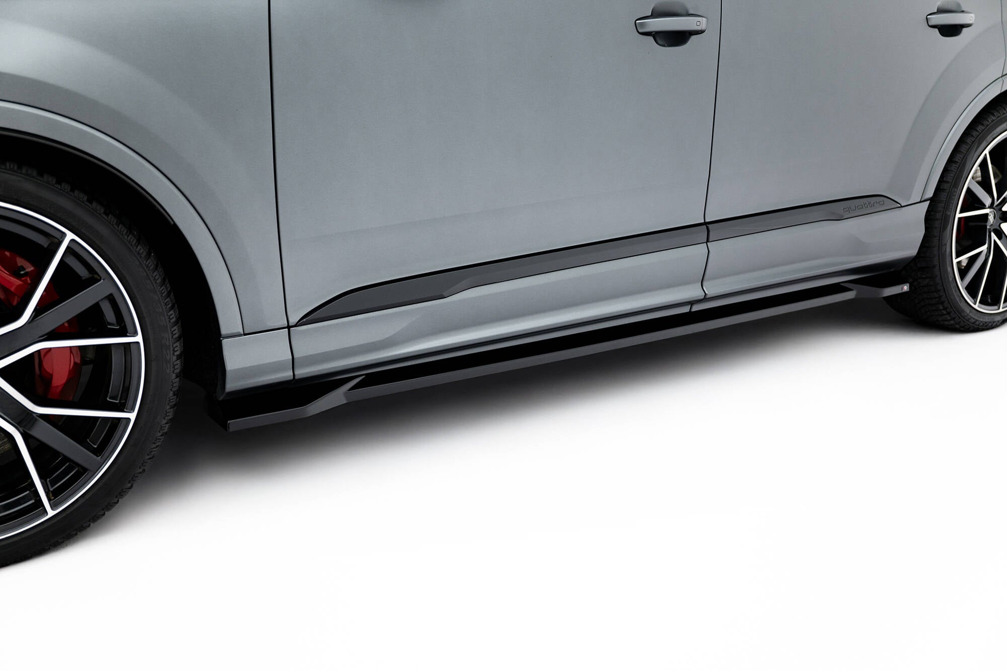 Maxton Design Street+ Seitenschweller Leisten passend für Audi SQ7 Mk2 Facelift 2 schwarz Hochglanz
