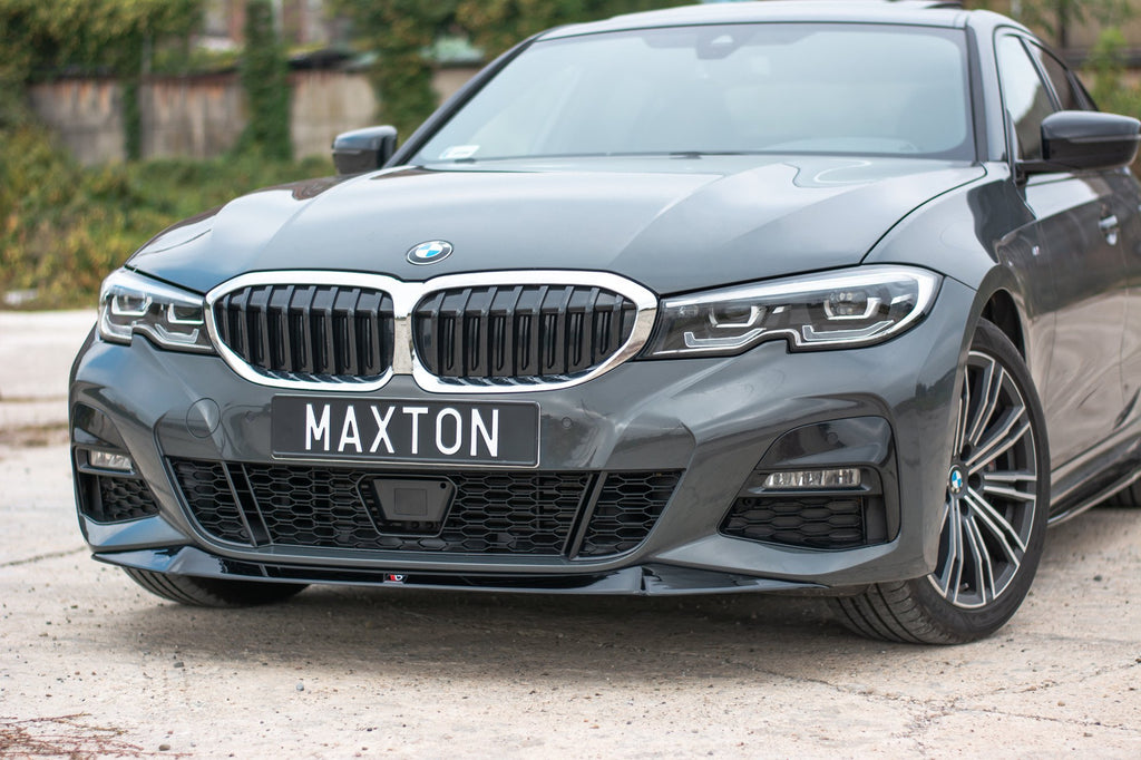 Maxton Design Street+ Spoilerlippe Front Ansatz V.1 passend für BMW 3er M-Paket G20 schwarz Hochglanz