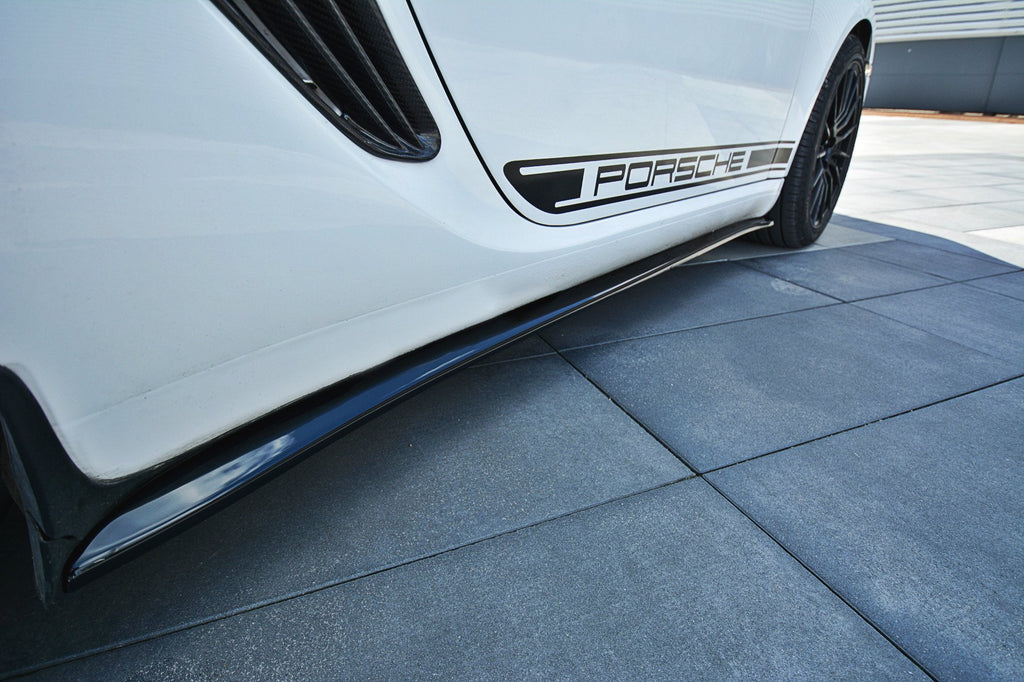Maxton Design Street+ Seitenschweller Leisten passend für PORSCHE CAYMAN S 987C schwarz Hochglanz