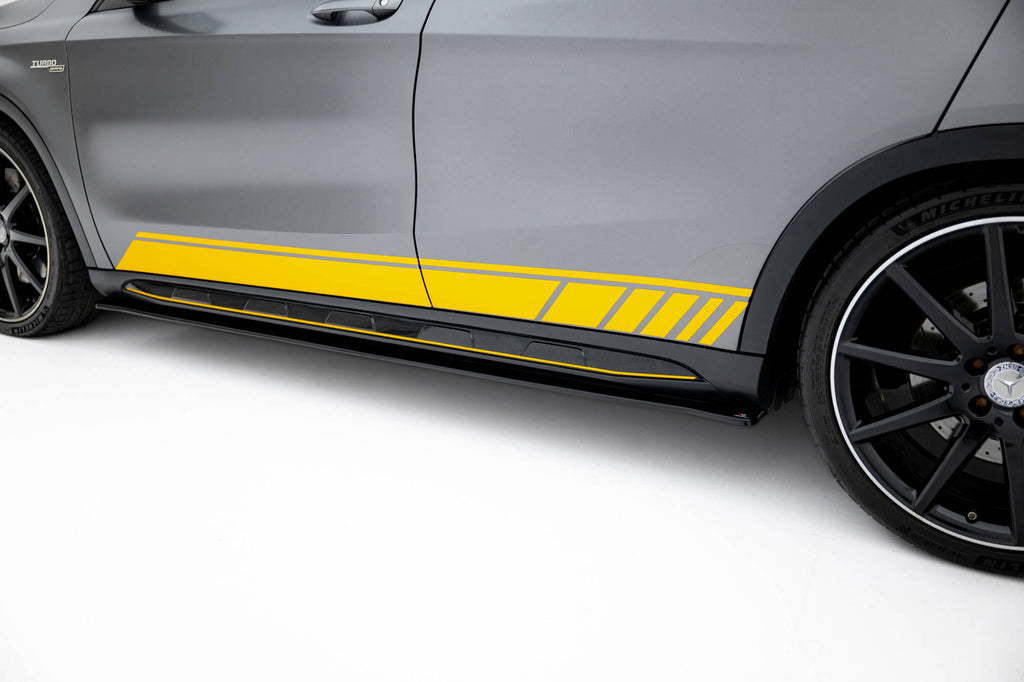 Maxton Design Street+ Seitenschweller Leisten passend für V.1 passend für Mercedes-Benz GLA 45 AMG schwarz Hochglanz