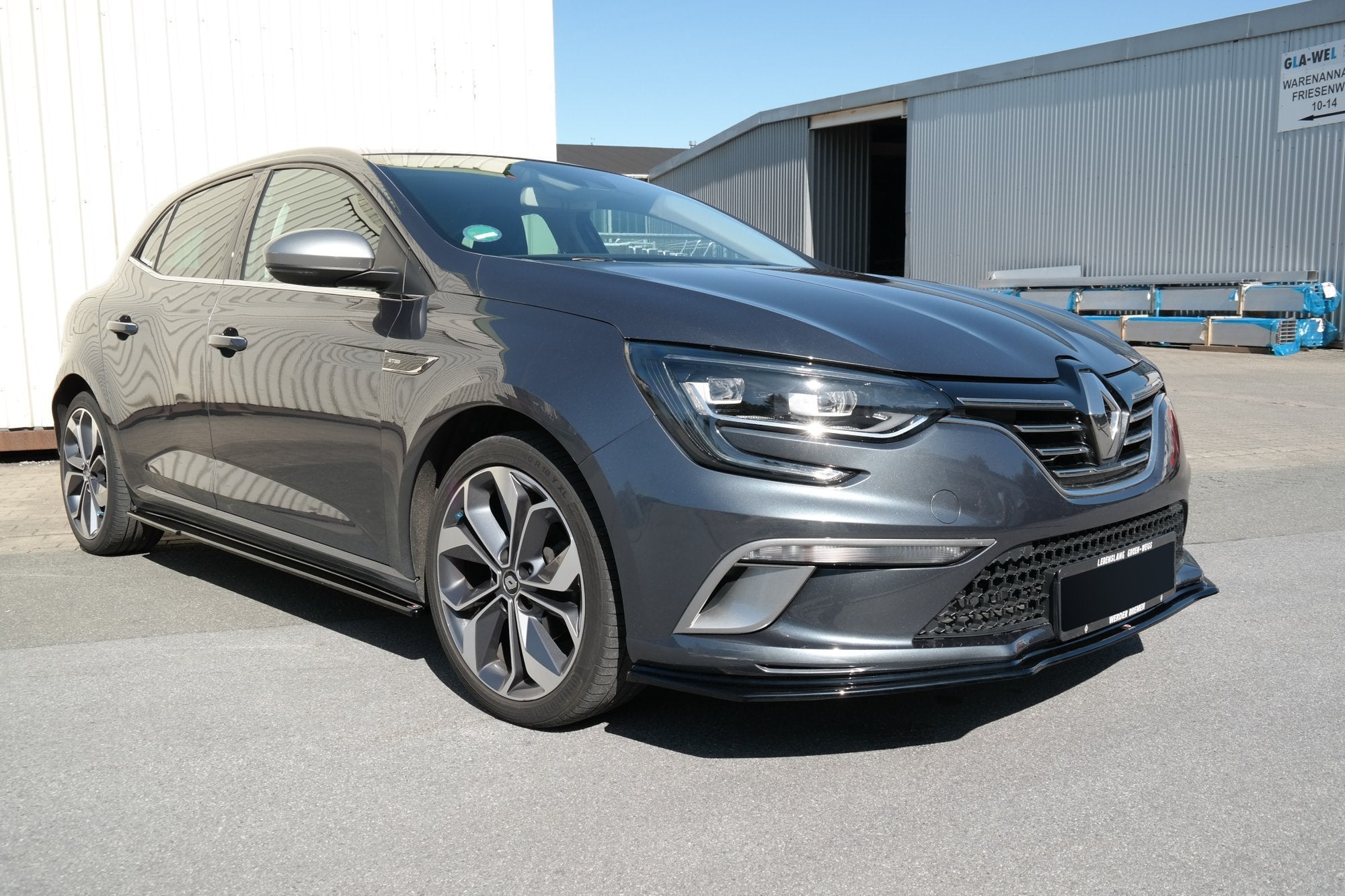 Maxton Design Street+ Spoilerlippe Front Ansatz passend für Renault Megane Mk.4 GT-Line schwarz Hochglanz