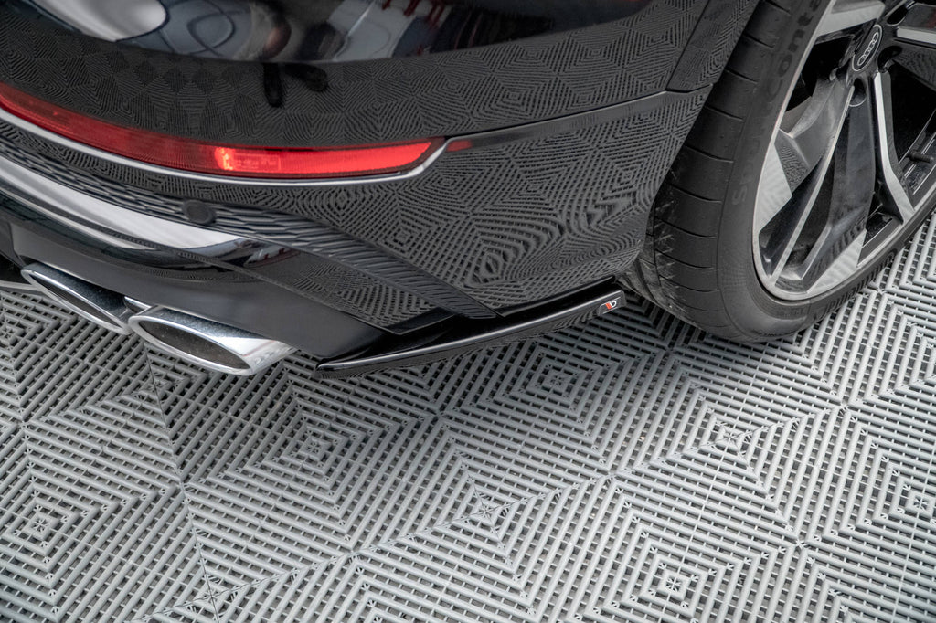 Maxton Design Heck Ansatz Flaps Diffusor passend für Audi SQ8 Mk1 schwarz Hochglanz