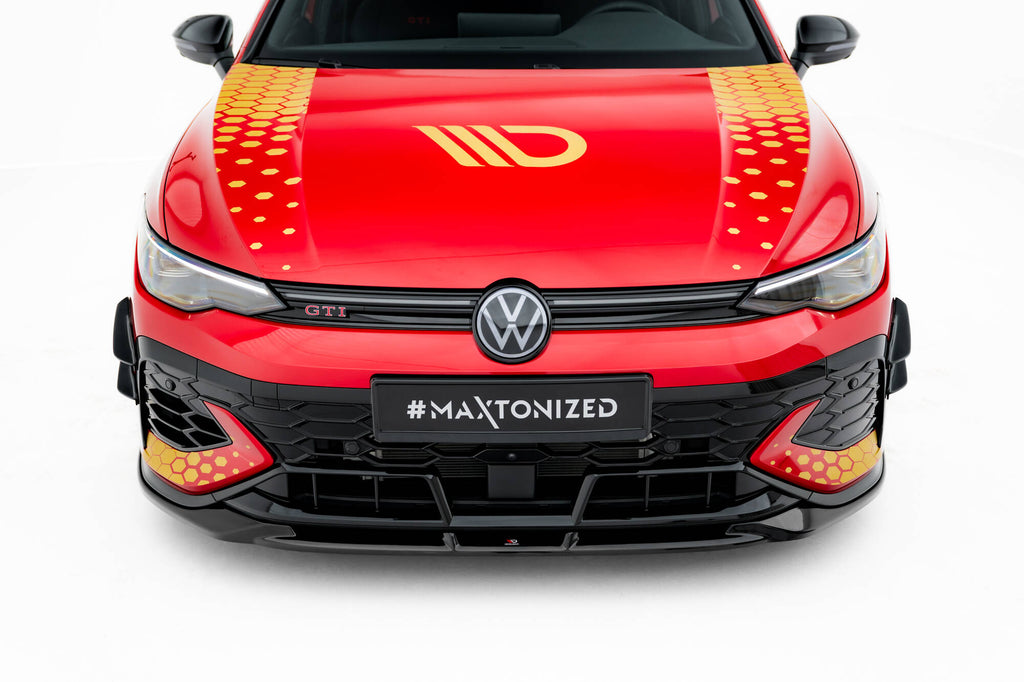 Maxton Design Stoßstangen Flaps Wings vorne Canards passend für VW Golf GTI Clubsport Mk8 Facelift