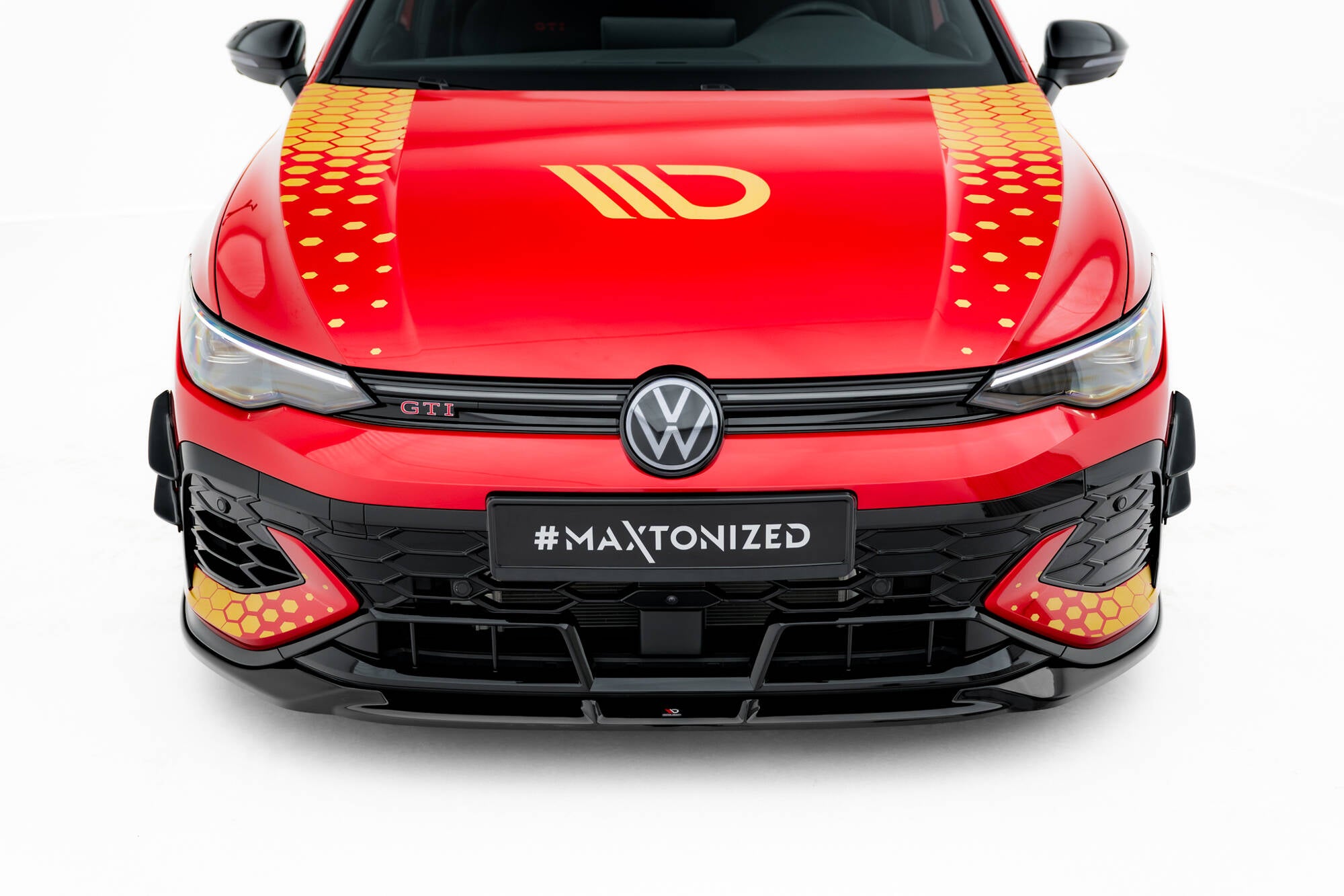 Maxton Design Stoßstangen Flaps Wings vorne Canards passend für VW Golf GTI Clubsport Mk8 Facelift
