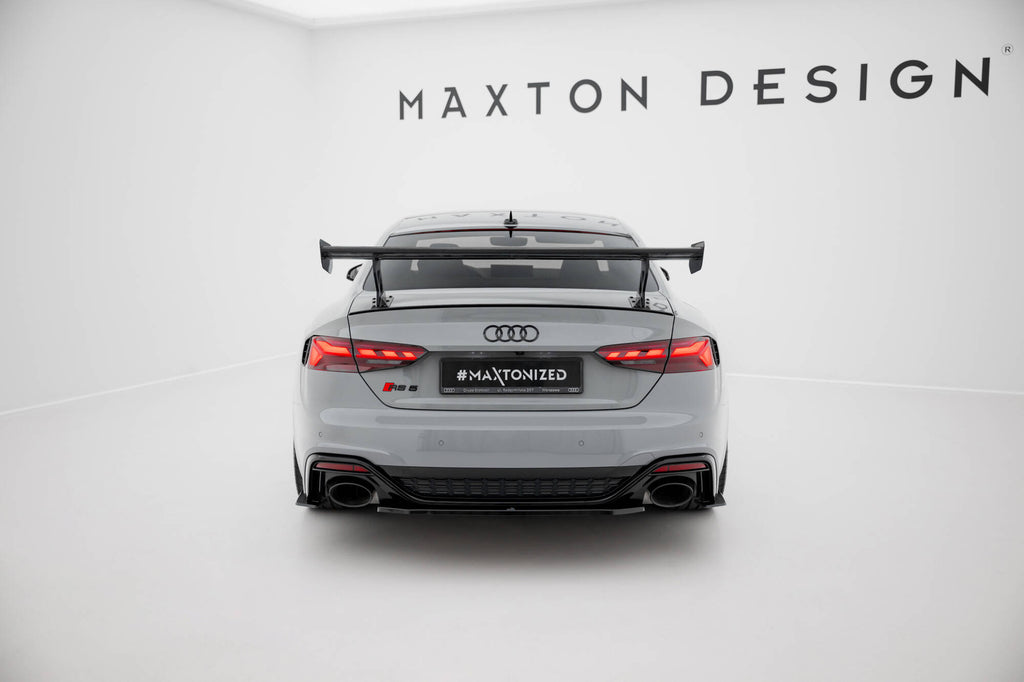 Maxton Design Carbon Spoiler With External Brackets Uprights V.1 Audi A5 / A5 S-Line / S5 / RS5 Coupe F5 / F5 Facelift für Audi A5 / S5 / RS5