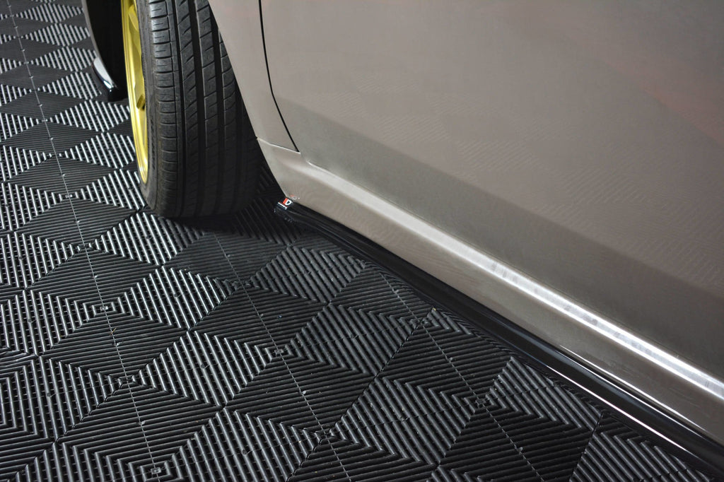 Maxton Design Street+ Seitenschweller Leisten passend für Fiat 500 schwarz Hochglanz