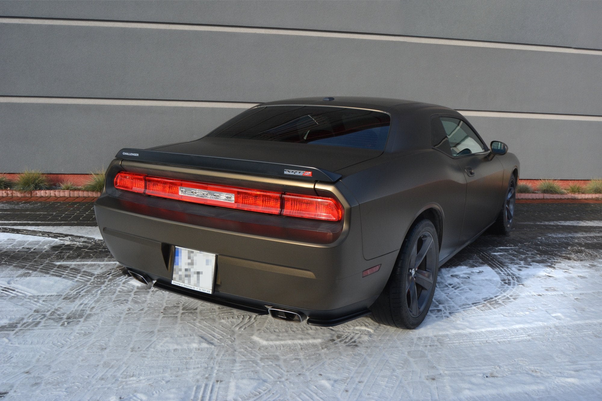Maxton Design Heckansatz DODGE CHALLENGER MK3. PHASE-I SRT8 COUPE schwarz Hochglanz für Dodge Challenger Mk3