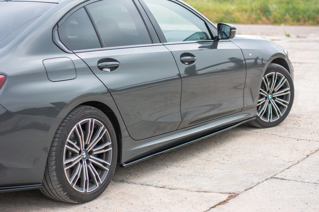 Maxton Design Street+ Seitenschweller Leisten passend für BMW 3er M-Paket G20 schwarz Hochglanz