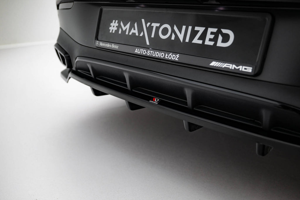 Maxton Design Street+ Mittlerer Diffusor RACE passend für Mercedes-Benz CLE AMG-Line C236 schwarz Hochglanz