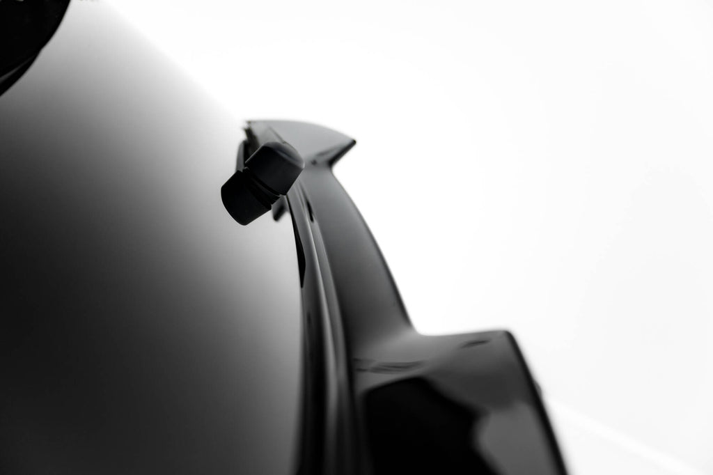 Maxton Design Niedriger Spoiler CAP 3D passend für VW Golf R Mk8 Facelift schwarz Hochglanz
