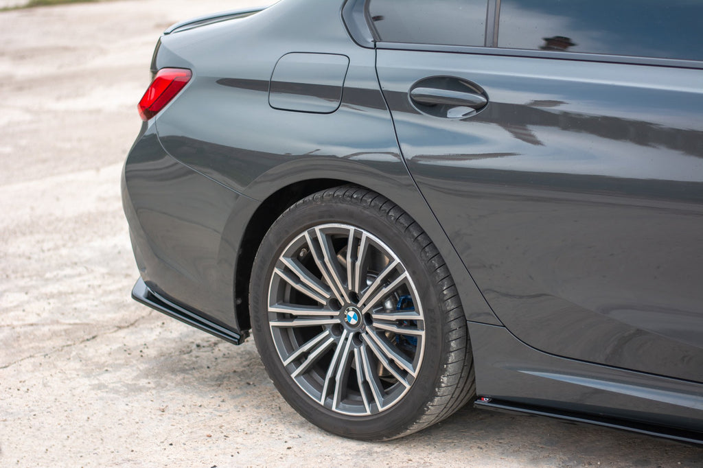 Maxton Design Heck Ansatz Flaps Diffusor passend für BMW 3er M-Paket G20 schwarz Hochglanz