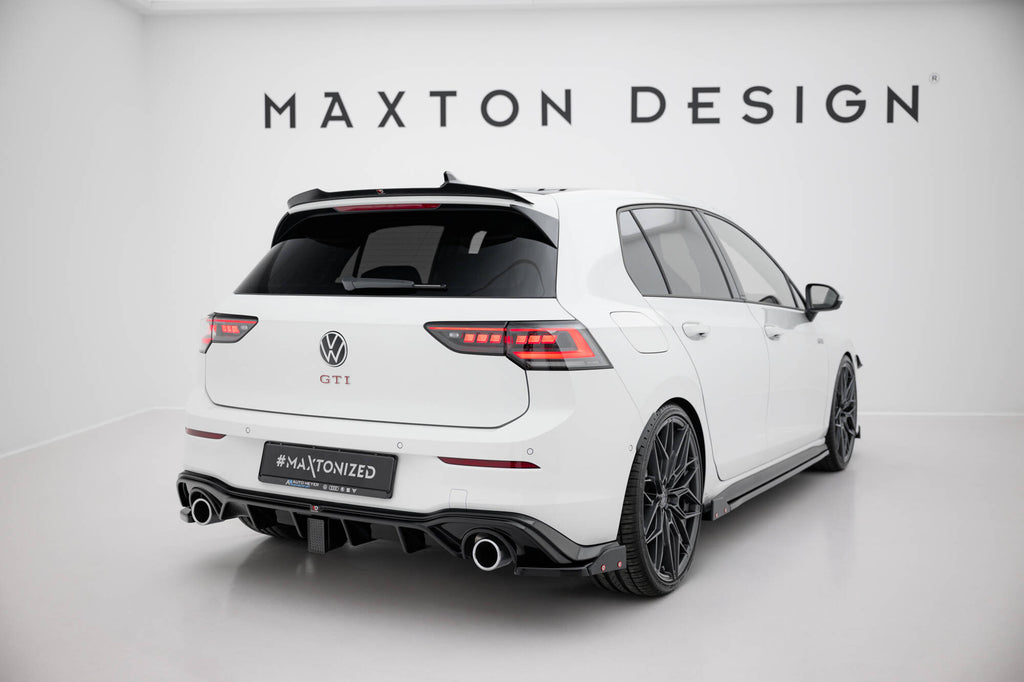 Maxton Design Heck Ansatz Flaps Diffusor V.4 + Flaps passend für VW Golf GTI / GTE Mk8