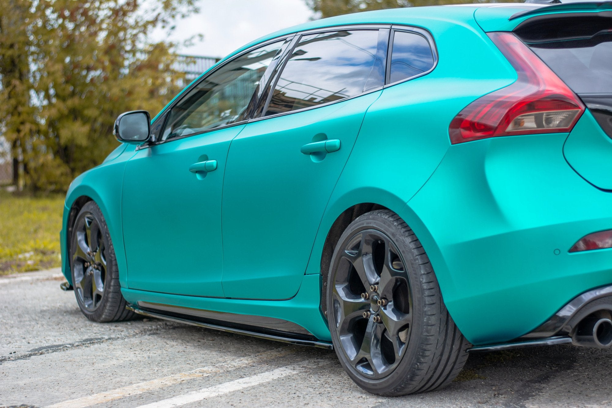 Maxton Design Street+ Seitenschweller Leisten passend für Volvo V40 R-design schwarz Hochglanz