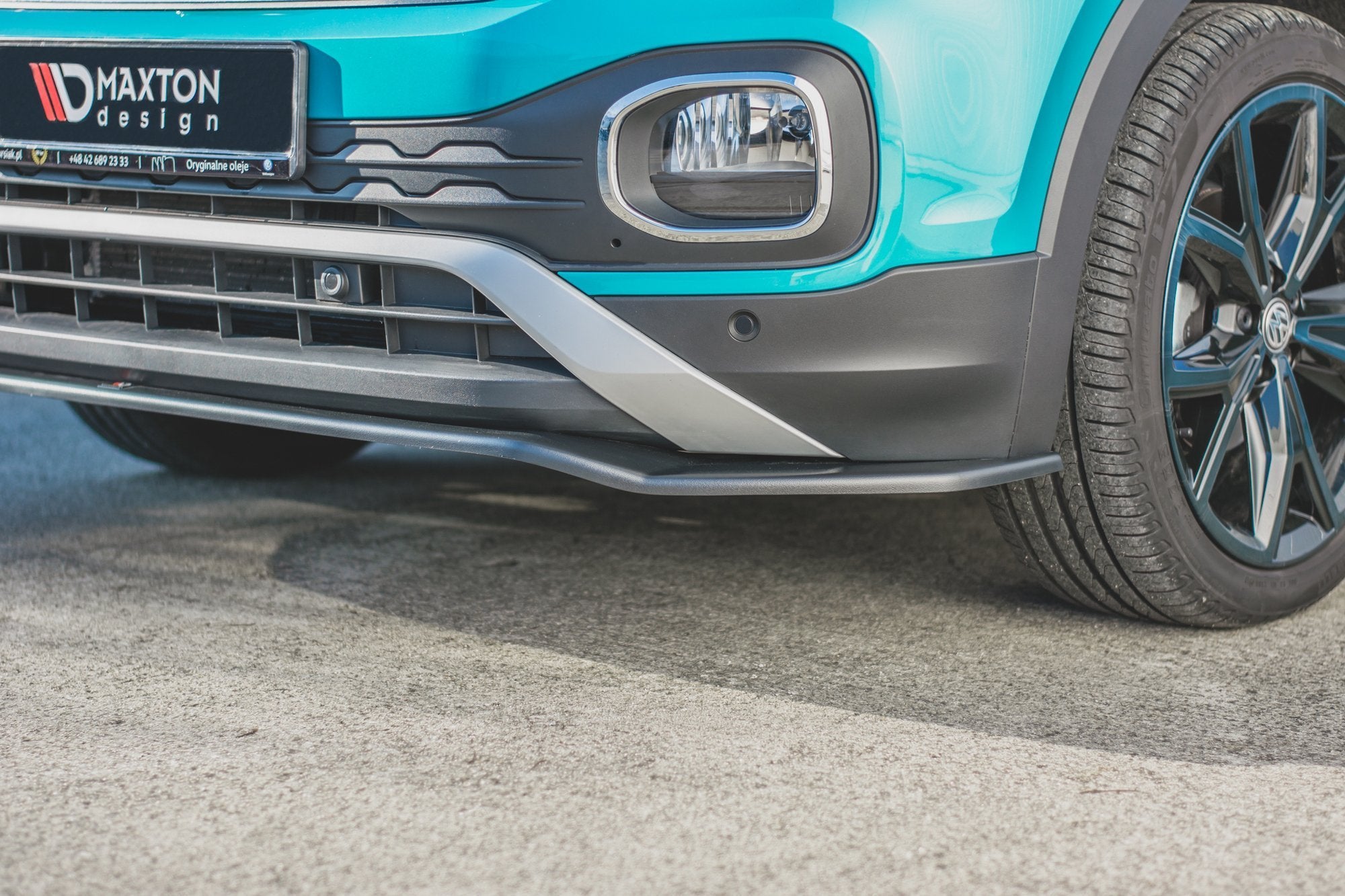 Maxton Design Street+ Spoilerlippe Front Ansatz passend für VW T-Cross schwarz Hochglanz