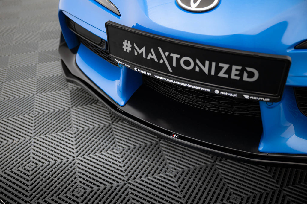 Maxton Design Street+ Spoilerlippe Front Ansatz V.3 passend für Toyota Supra Mk5 schwarz Hochglanz