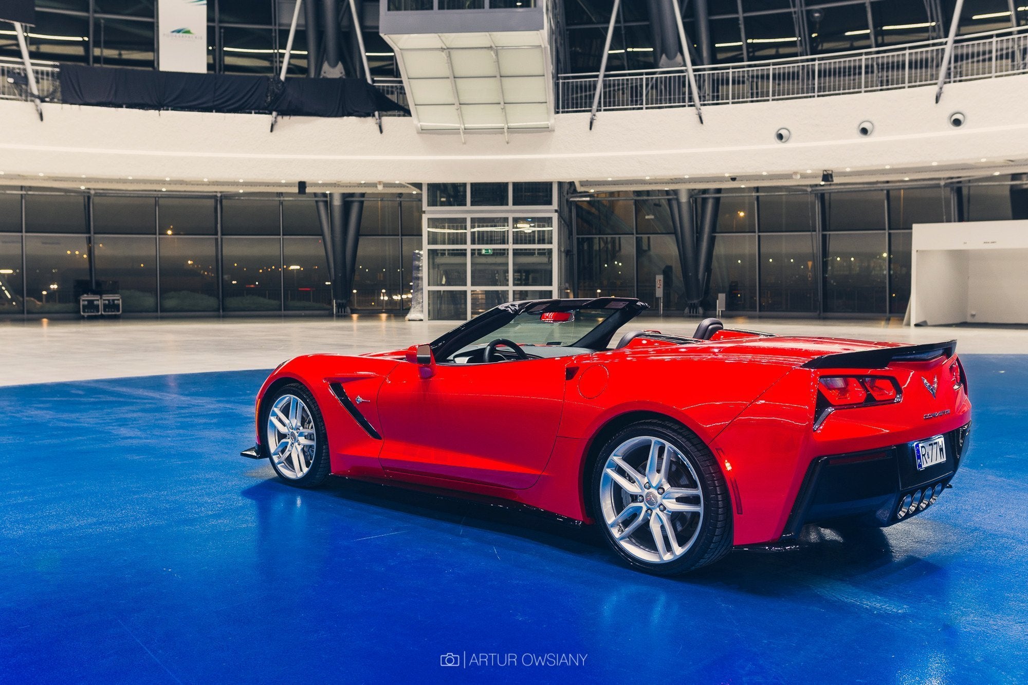 Maxton Design Heck Ansatz Flaps Diffusor passend für Chevrolet Corvette Stingray C7 schwarz Hochglanz