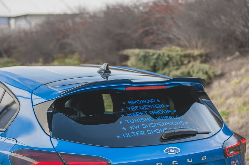 Maxton Design Spoiler CAP V.2 passend für Ford Focus Hatchback ST Mk4 schwarz Hochglanz