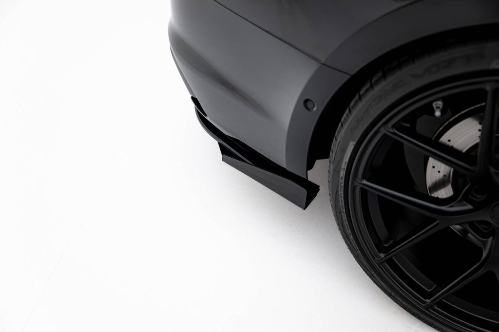 Maxton Design Street Pro Heck Ansatz Flaps Diffusor + Flaps passend für Ford Audi RS5 Coupe / Sportback F5 schwarz Hochglanz