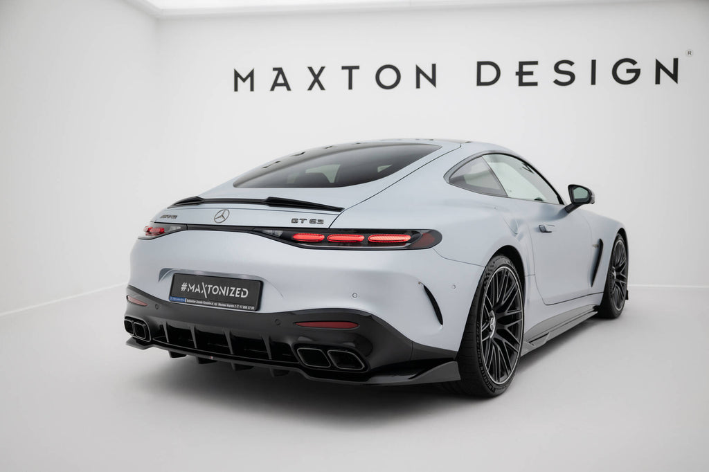 Maxton Design Street+ Mittlerer Diffusor RACE V.2 passend für Mercedes-AMG GT 63 / 55 / 63 S E Performance C192 schwarz Hochglanz