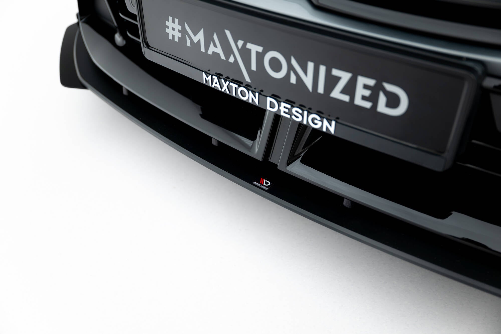 Maxton Design Street Pro Street+ Spoilerlippe Front Ansatz + Flaps passend für BMW 2 M-Paket / M235i Gran Coupe F74 schwarz Hochglanz