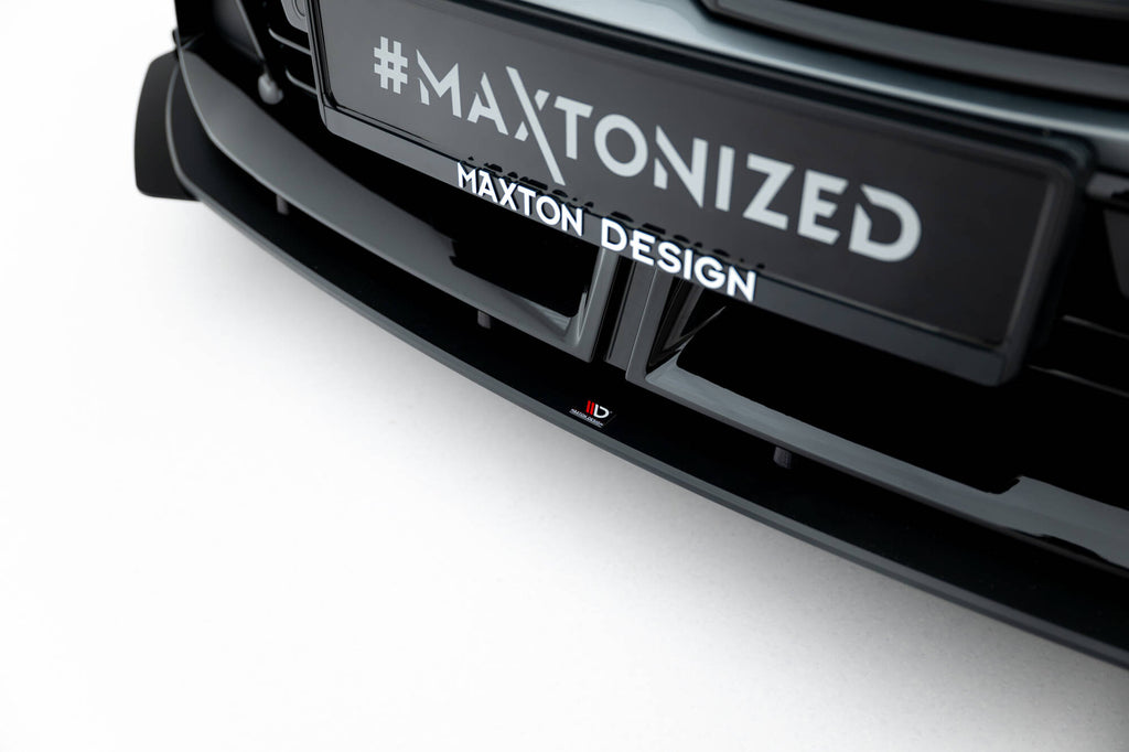 Maxton Design Street Pro Street+ Spoilerlippe Front Ansatz + Flaps passend für BMW 2 M-Paket / M235i Gran Coupe F74 schwarz Hochglanz