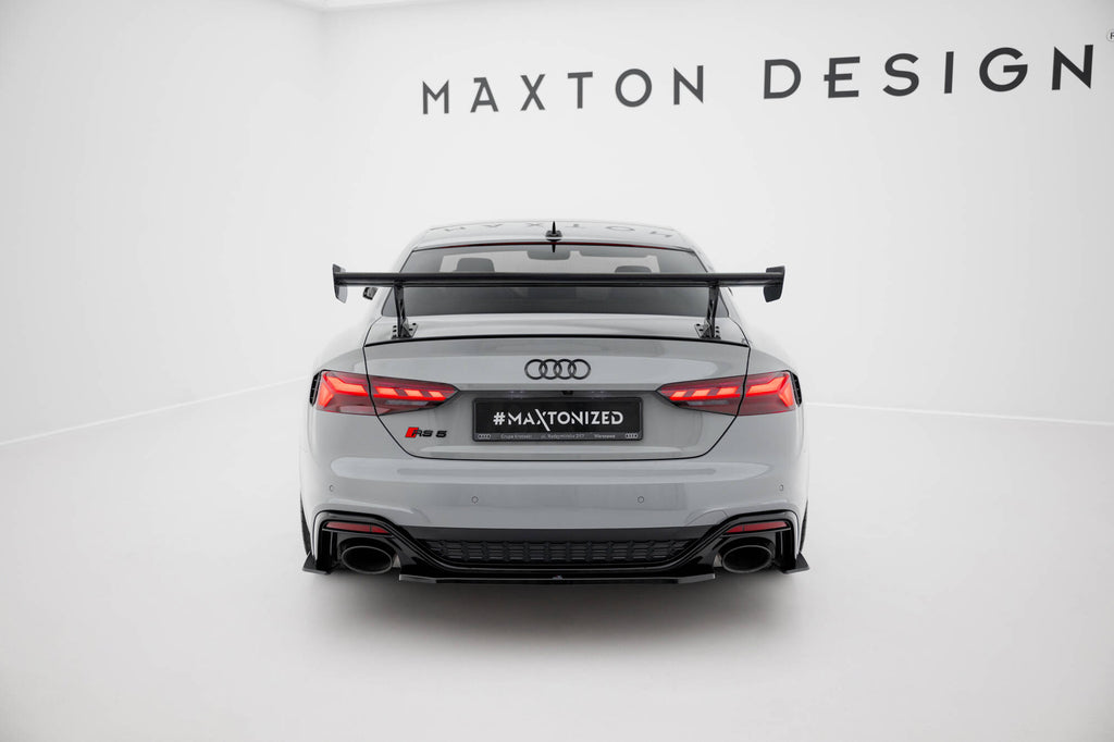 Maxton Design Carbon Spoiler With External Brackets Uprights V.2 Audi A5 / A5 S-Line / S5 / RS5 Coupe F5 / F5 Facelift für Audi A5 / S5 / RS5
