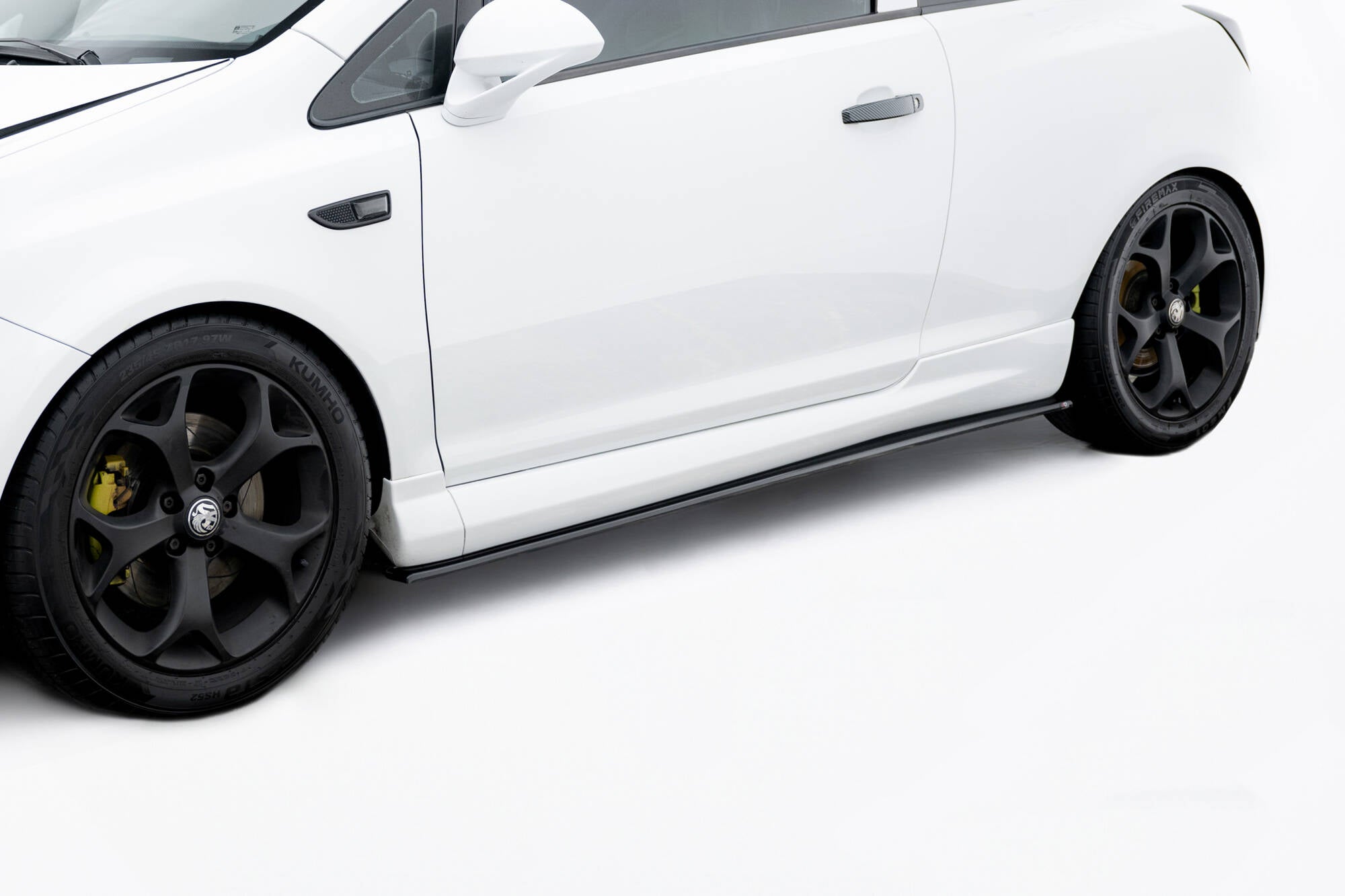 Maxton Design Street+ Seitenschweller Leisten passend fürs Opel Corsa OPC/VXR D schwarz Hochglanz für Opel Corsa OPC D (Mk4)